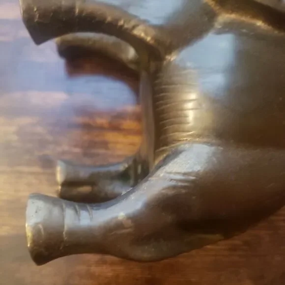 Vintage Brass Elephant Trunk Up Good Luck Heavy 4" Tall Paperweight Décor Safari